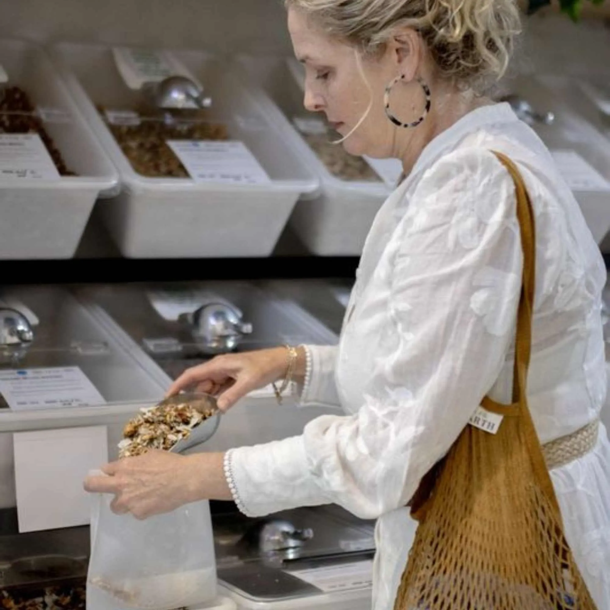 Us   The Earth | GOTS Cert Organic Cotton Mesh Shopping Bags