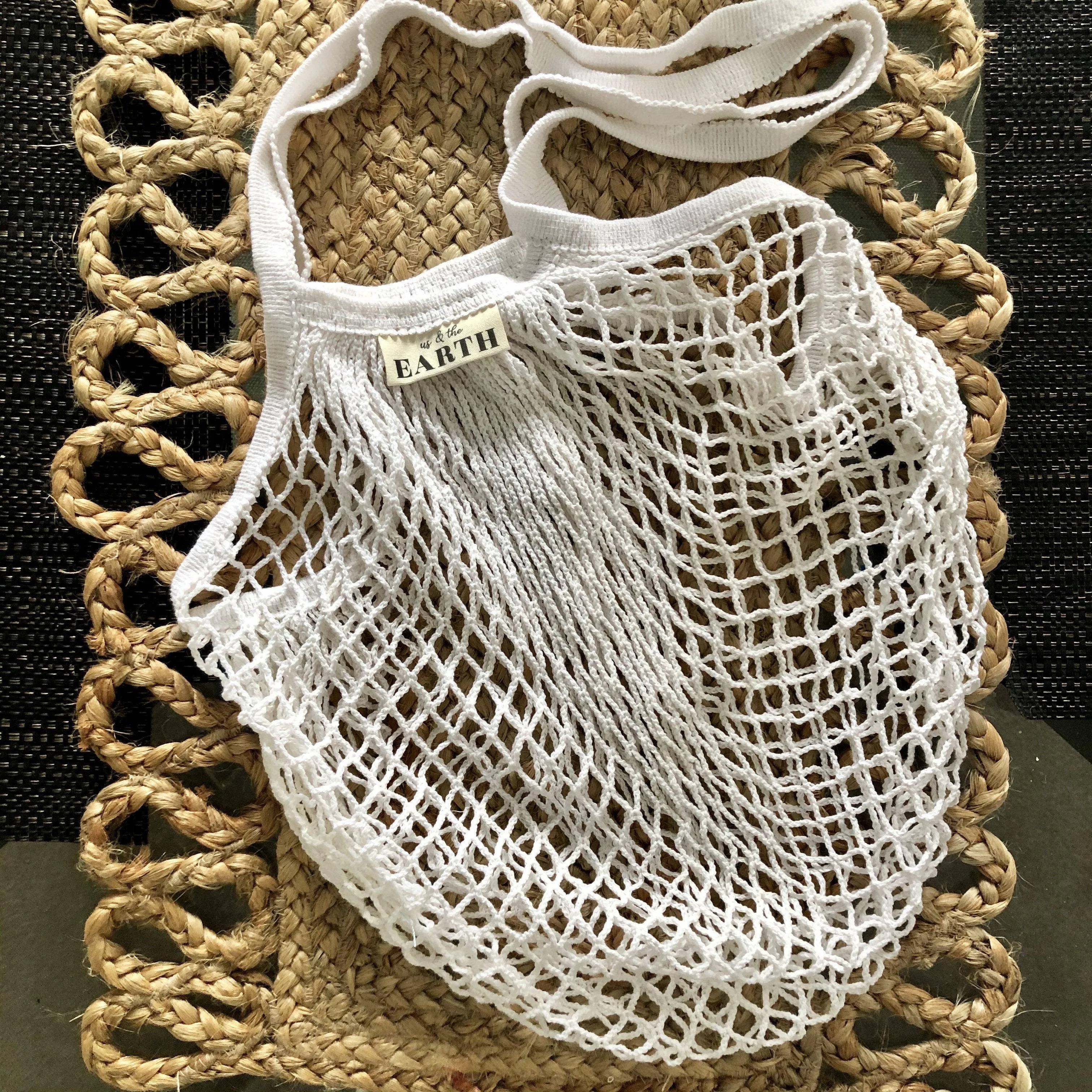 Us   The Earth | GOTS Cert Organic Cotton Mesh Shopping Bags
