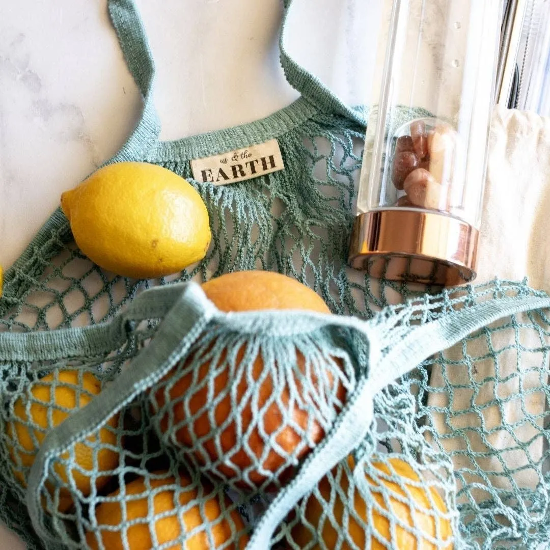 Us   The Earth | GOTS Cert Organic Cotton Mesh Shopping Bags