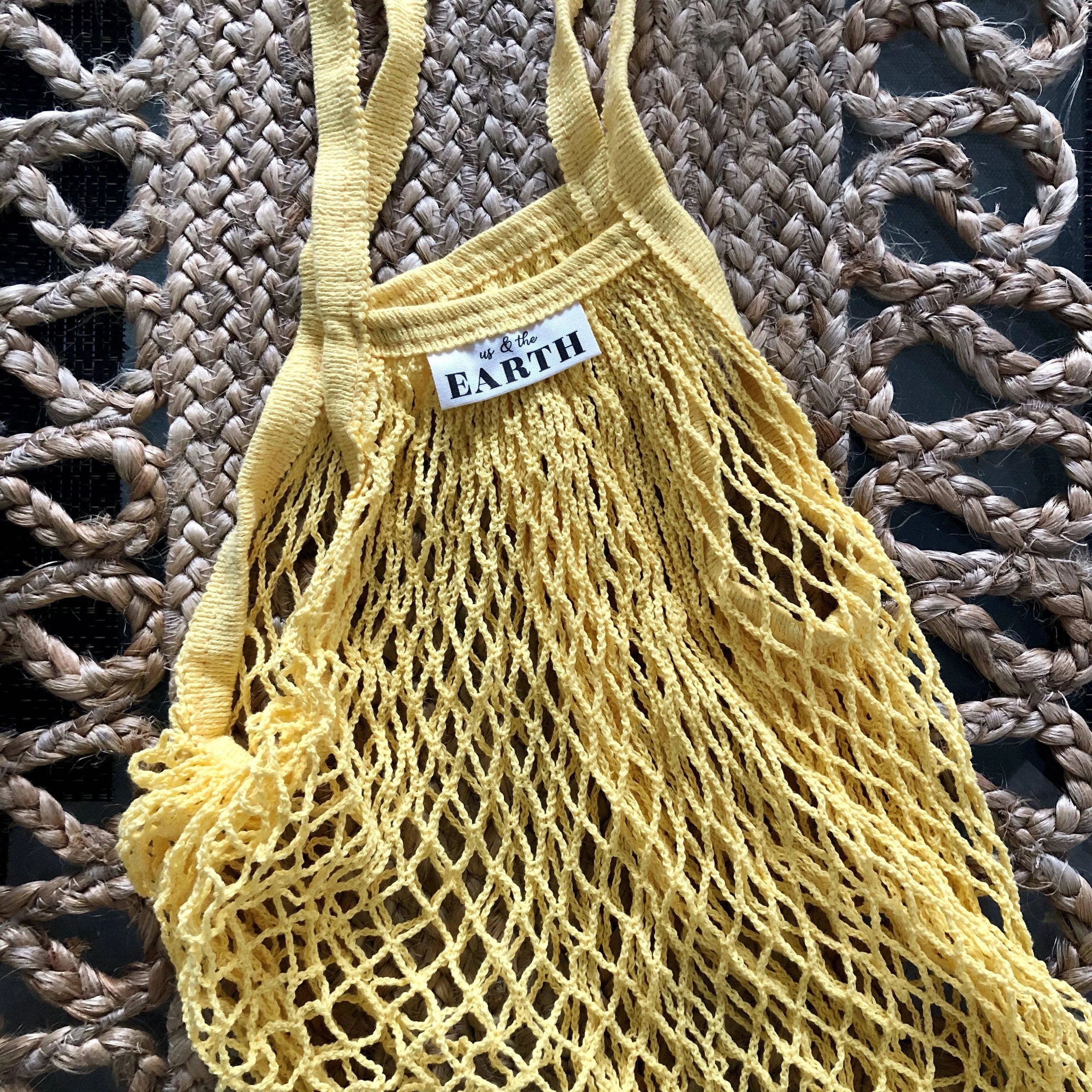 Us   The Earth | GOTS Cert Organic Cotton Mesh Shopping Bags