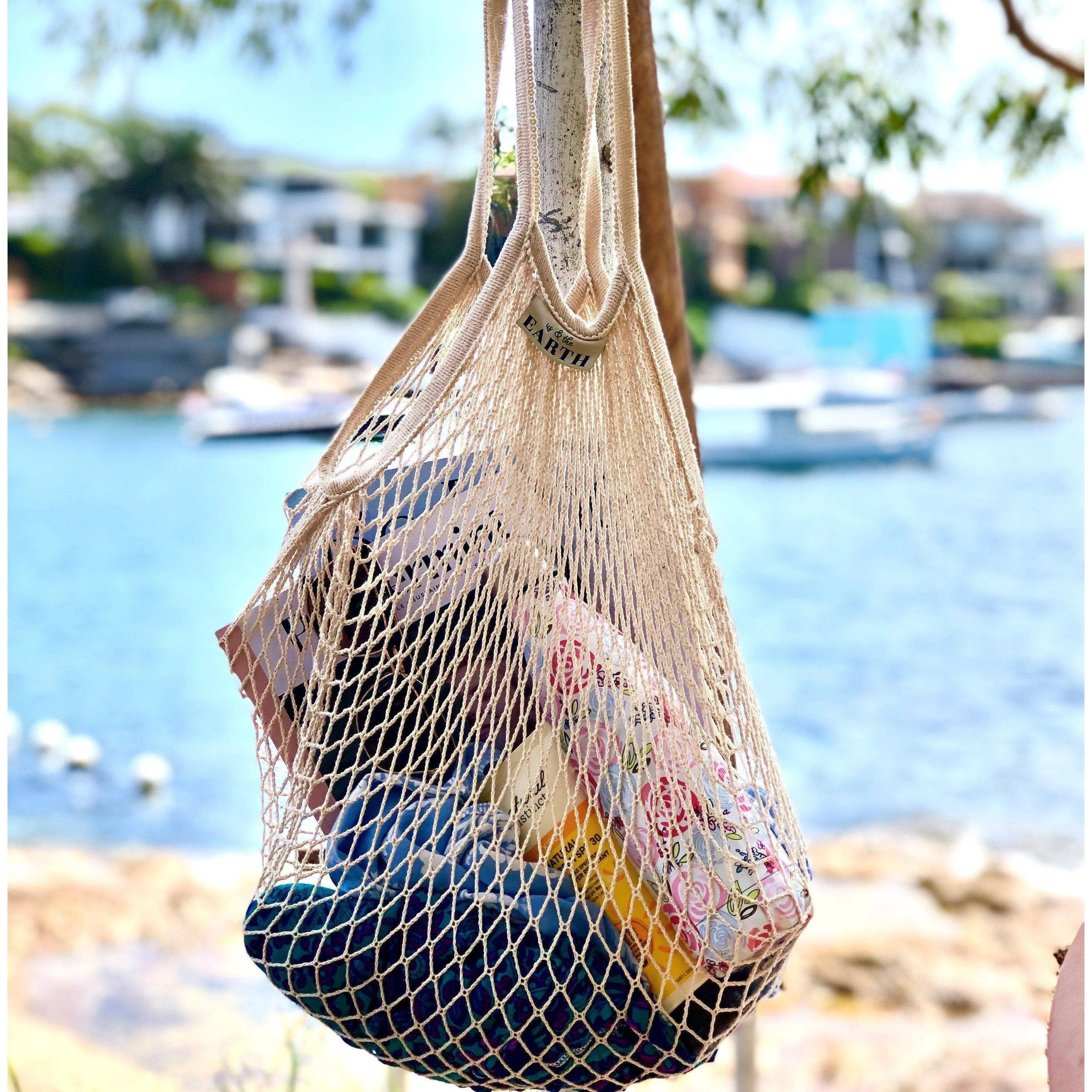 Us   The Earth | GOTS Cert Organic Cotton Mesh Shopping Bags