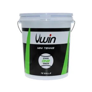 Uwin Stage 1 Green Tennis Balls - Bucket of 72 balls -DS