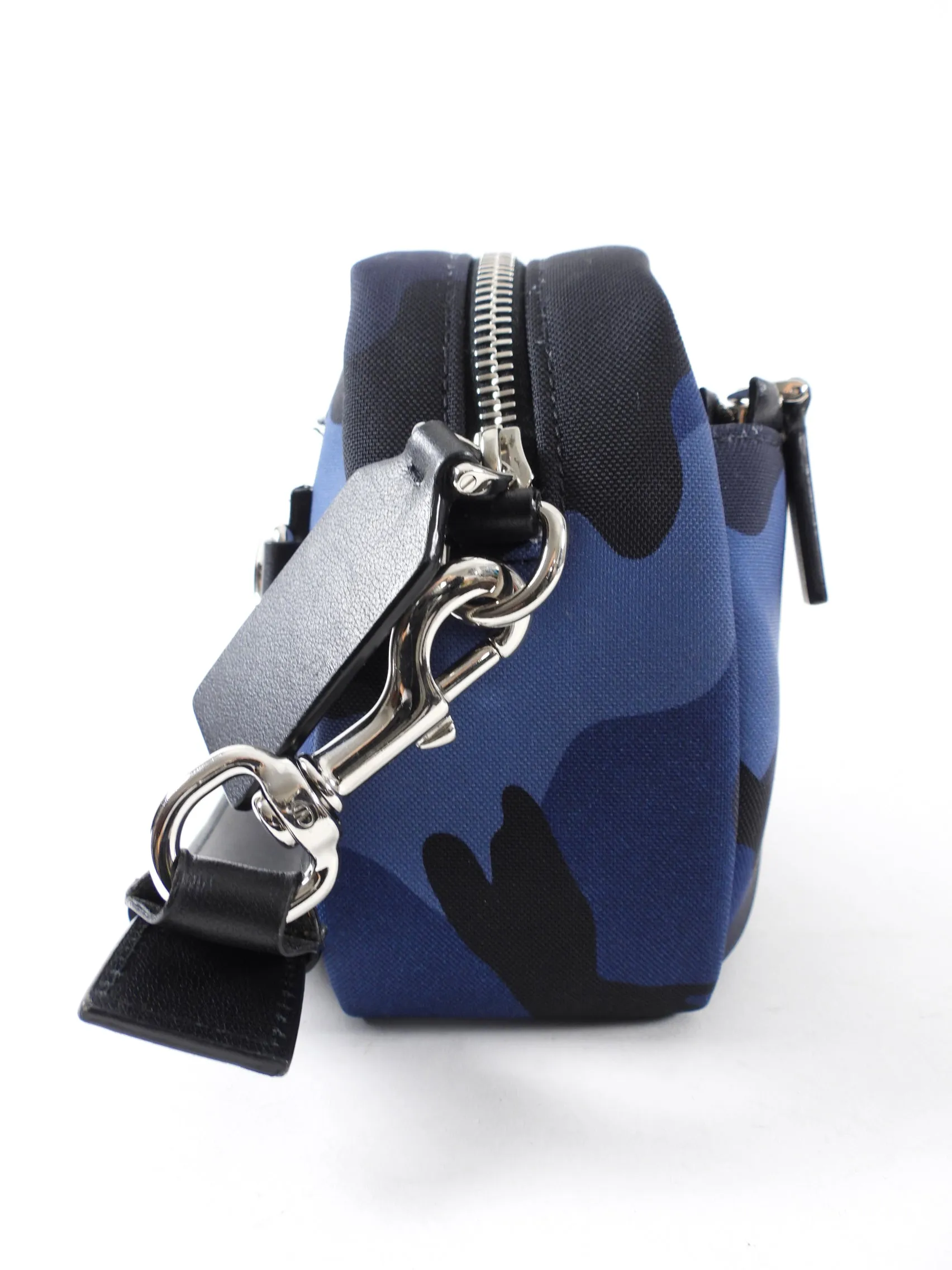 Valentino Blue Camo Nylon Shoulder Bag
