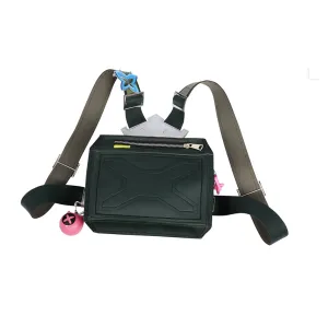 Valorant Clove Game Character Cosplay Black Double-shoulder Leather Bag Accessories Props