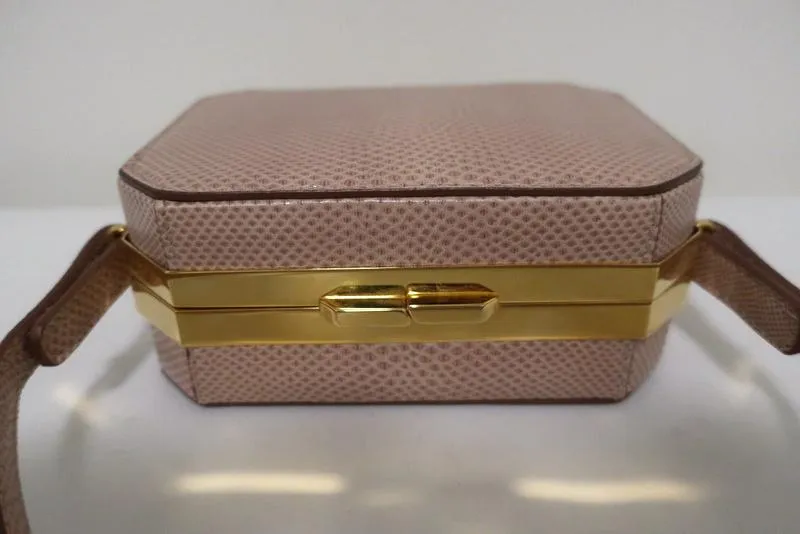 VBH Jazz Octagonal Evening Bag Light Pink Karung Snakeskin