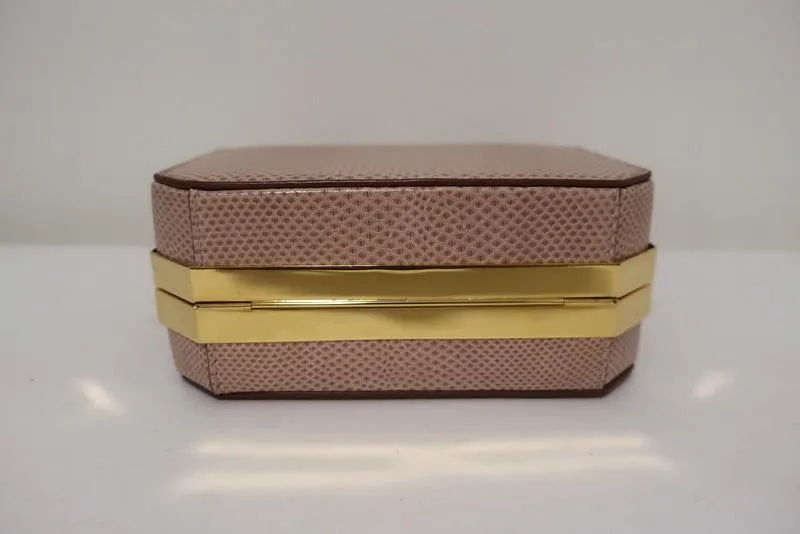 VBH Jazz Octagonal Evening Bag Light Pink Karung Snakeskin