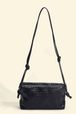 Vegan Leather Knot Detail Shoulder Bag
