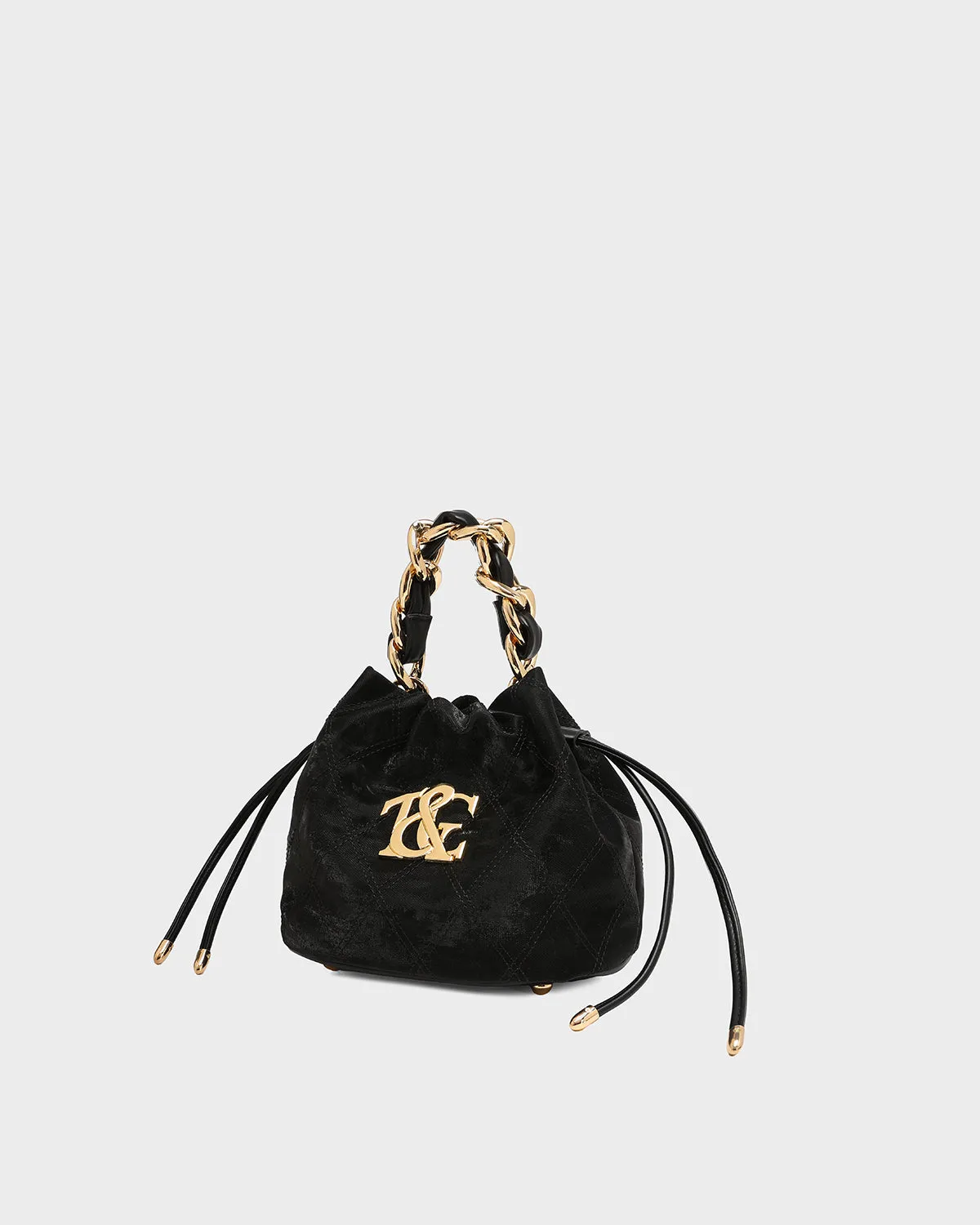 Velvet Evening Bag in Black