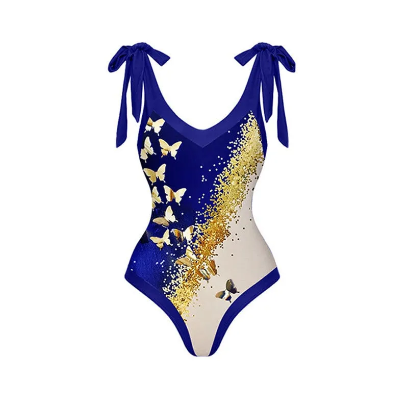 Vintage Bikini Women One Piece Swimsuit Swimwear Skirt Backless Beach Dress Designer 2023 Bathing Suit Surf Wear Beachwear