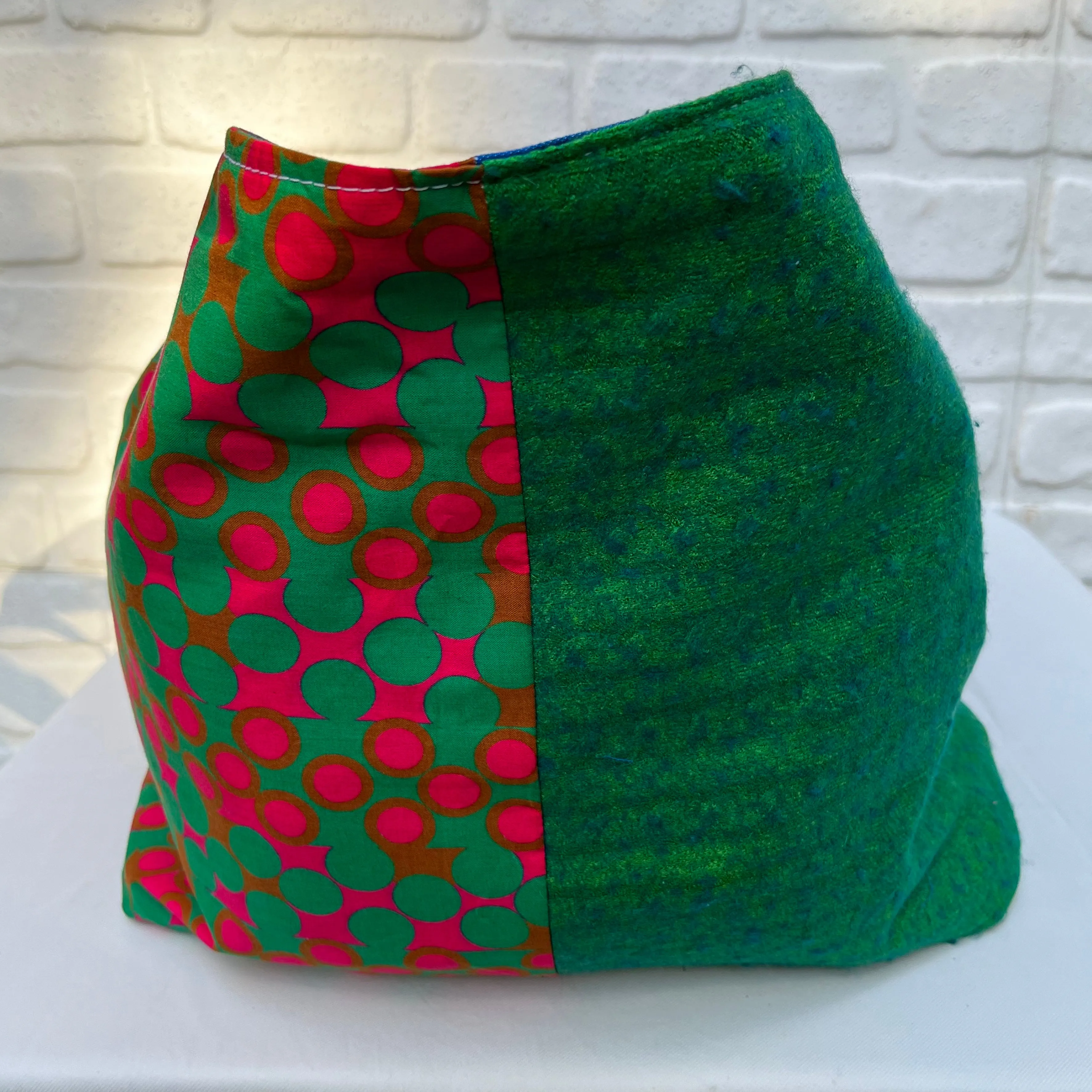 Vintage IKEA bags - orange and green circles and purple stripes with striped lining