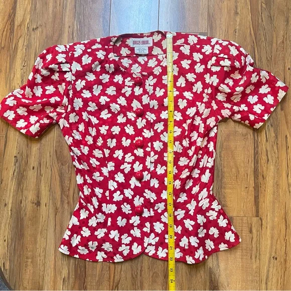 Vintage Maggy London Silk Skirt Set Size 4