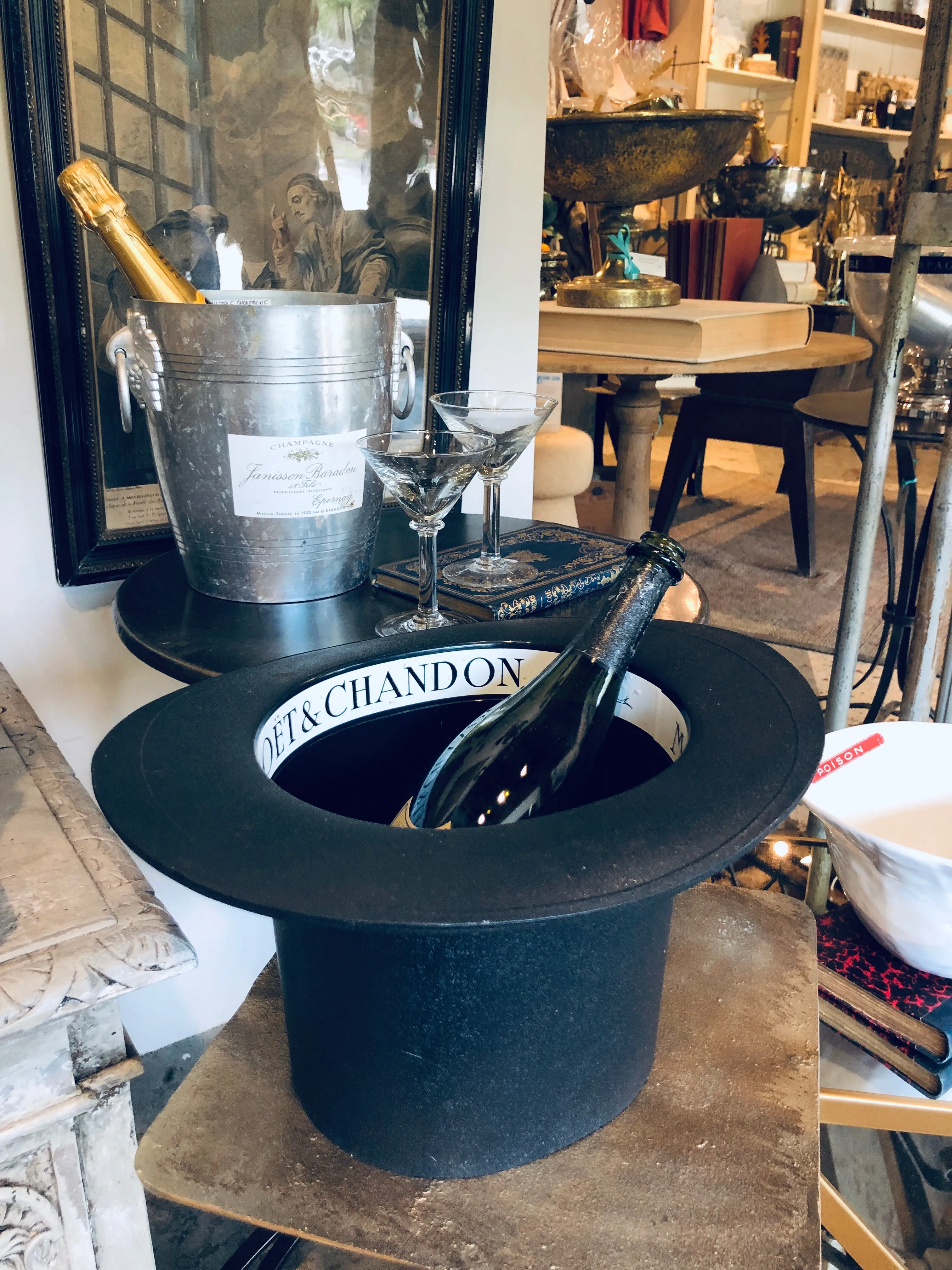 Vintage Moët & Chandon Top Hat Ice Bucket