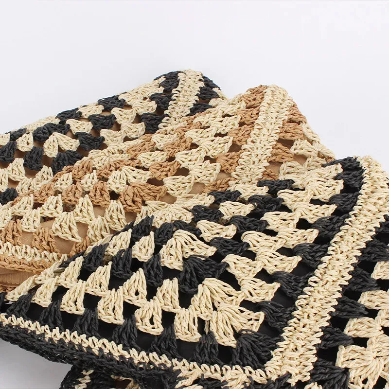 Vintage Straw Tote Bag for Women