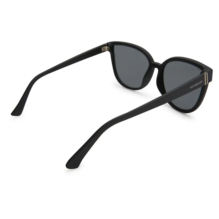 VonZipper Fairchild Polarized Sunglasses - Black Satin/Vintage Gray