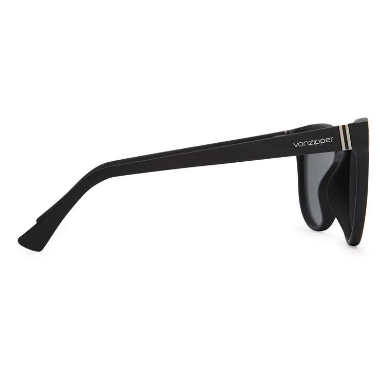 VonZipper Fairchild Polarized Sunglasses - Black Satin/Vintage Gray