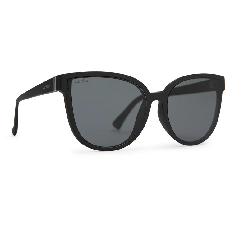 VonZipper Fairchild Polarized Sunglasses - Black Satin/Vintage Gray
