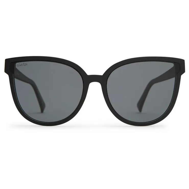 VonZipper Fairchild Polarized Sunglasses - Black Satin/Vintage Gray