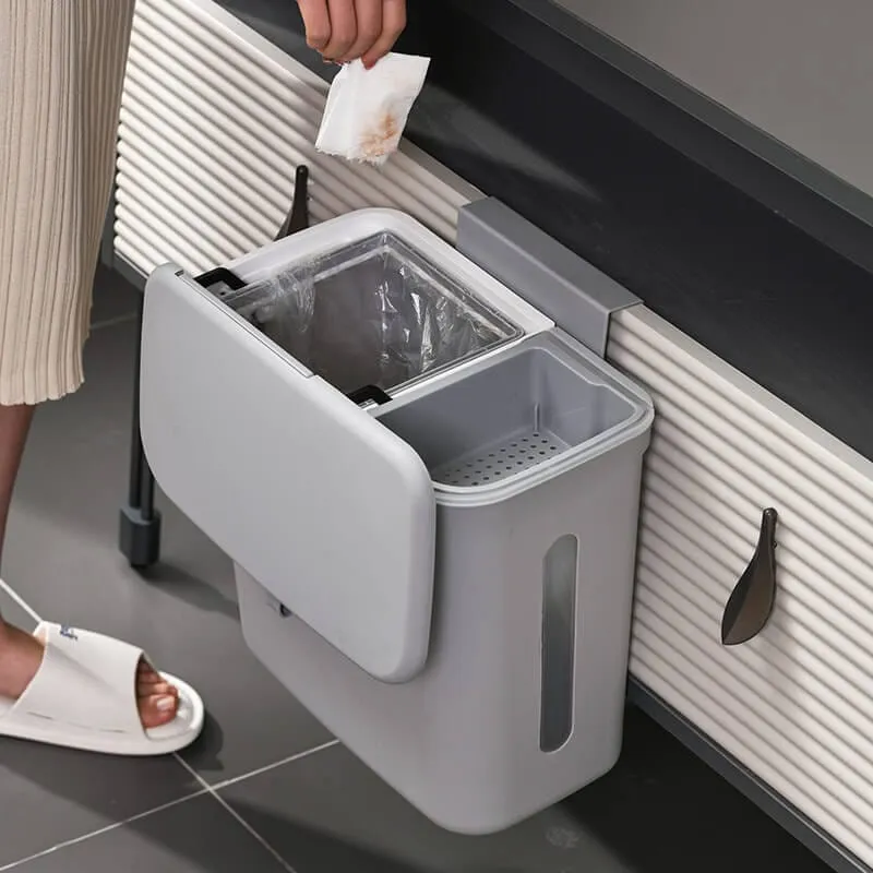 Wall-mounted Dry And Wet Separation Trash Bin
