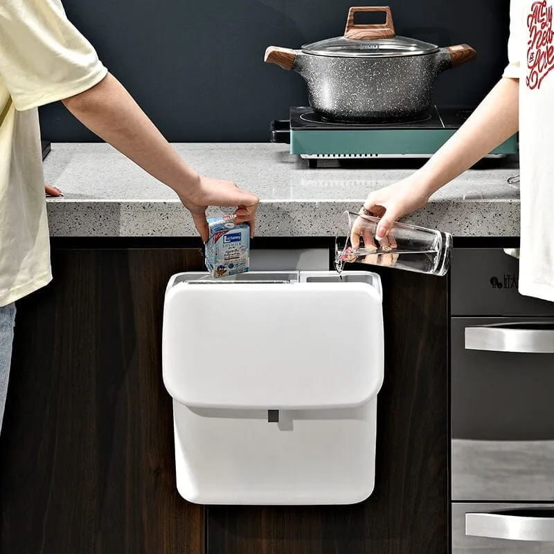 Wall-mounted Dry And Wet Separation Trash Bin