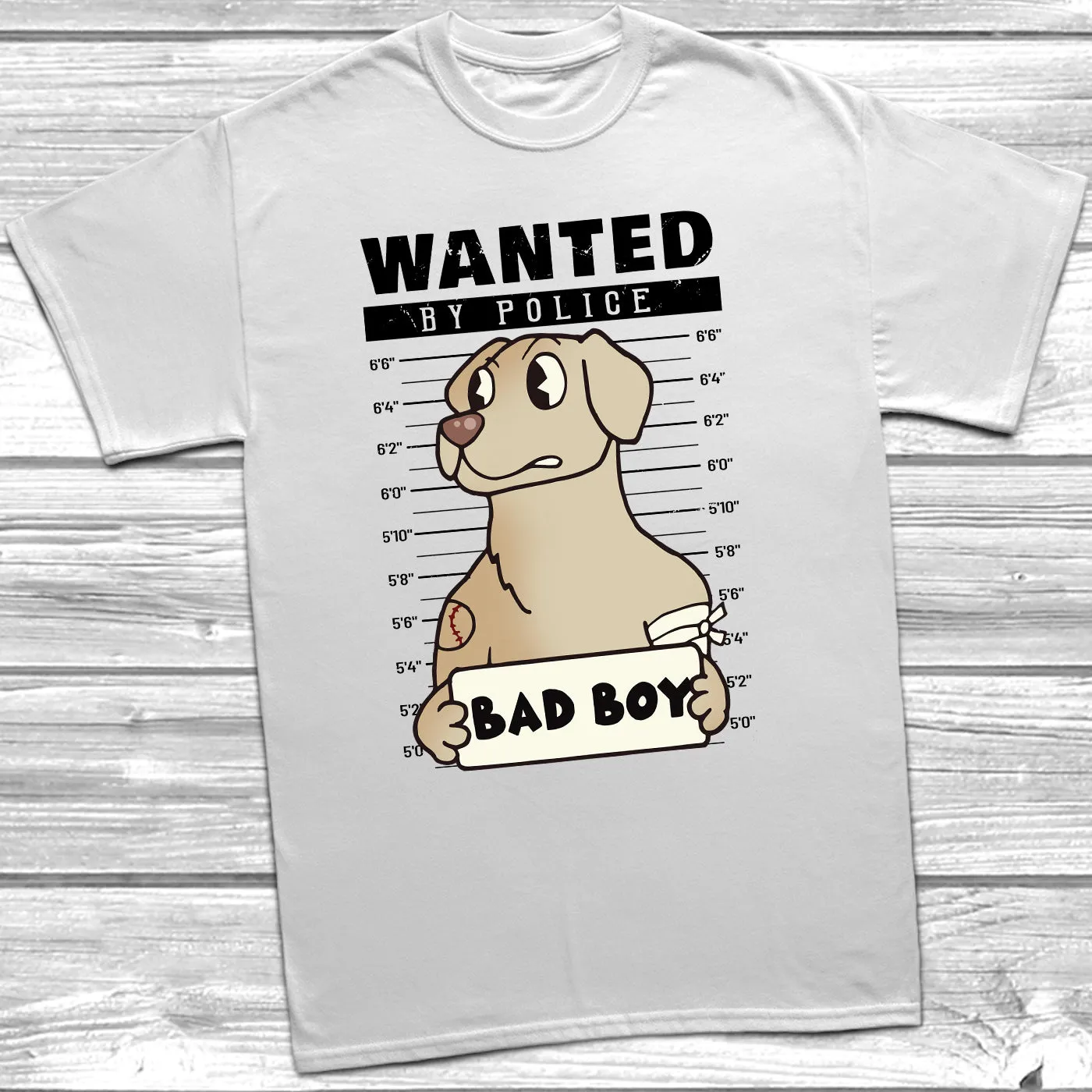 Wanted Labrador Retriever Bad Boy T-Shirt