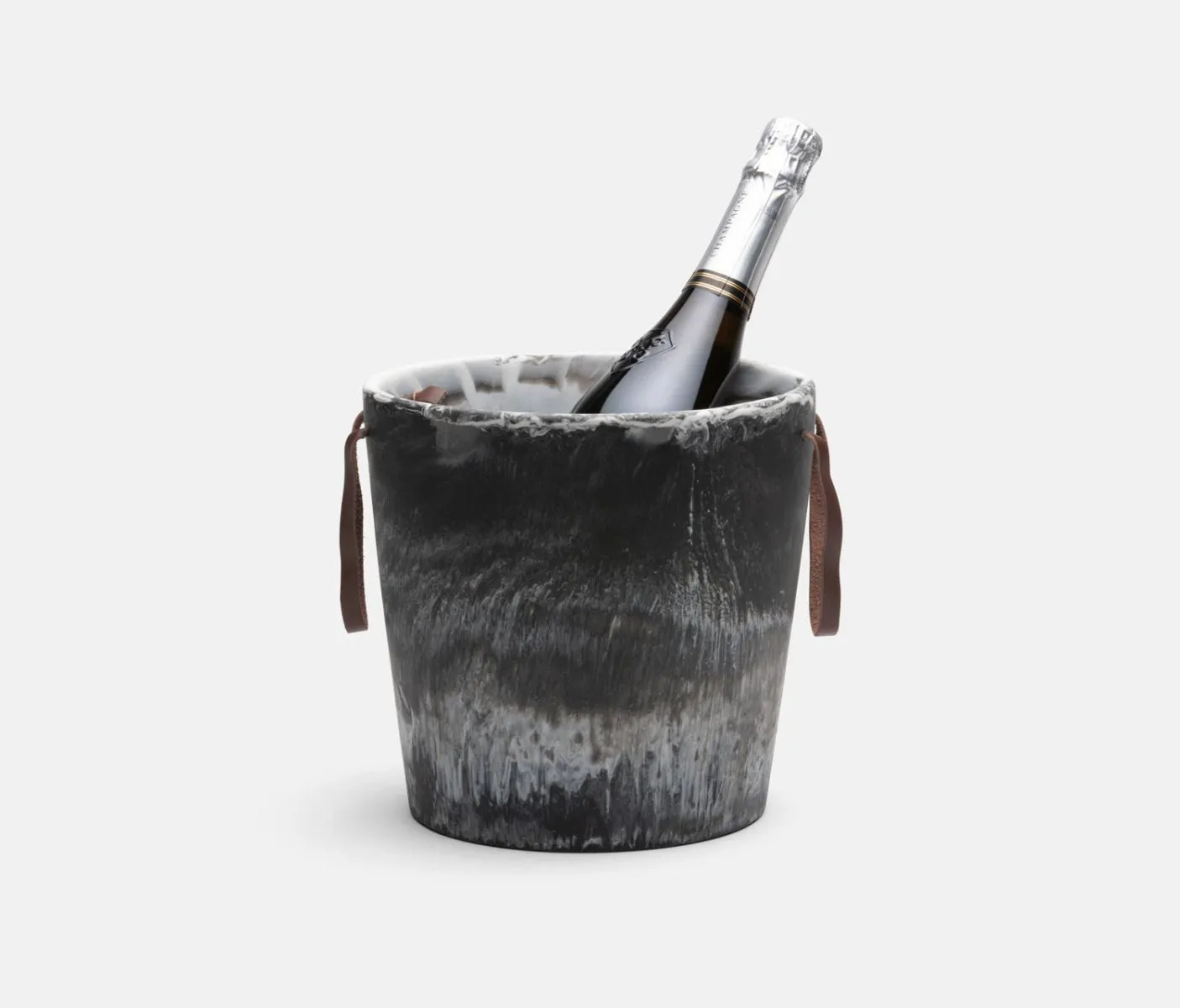 Wesley Black Swirled Ice Bucket