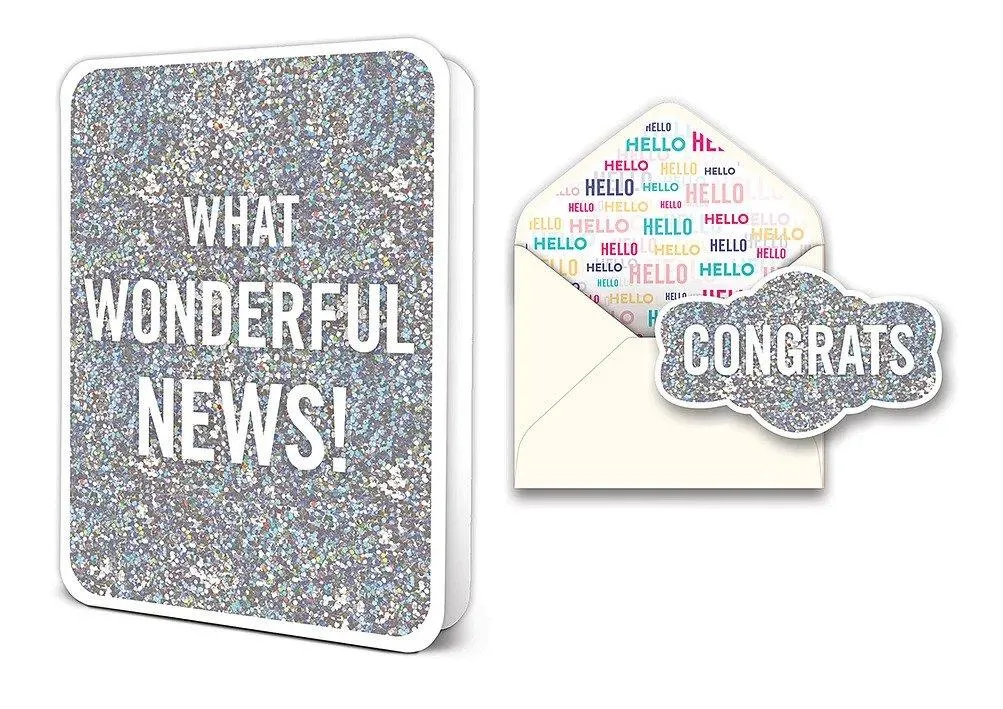 What Wonderful News! Deluxe Greeting Card