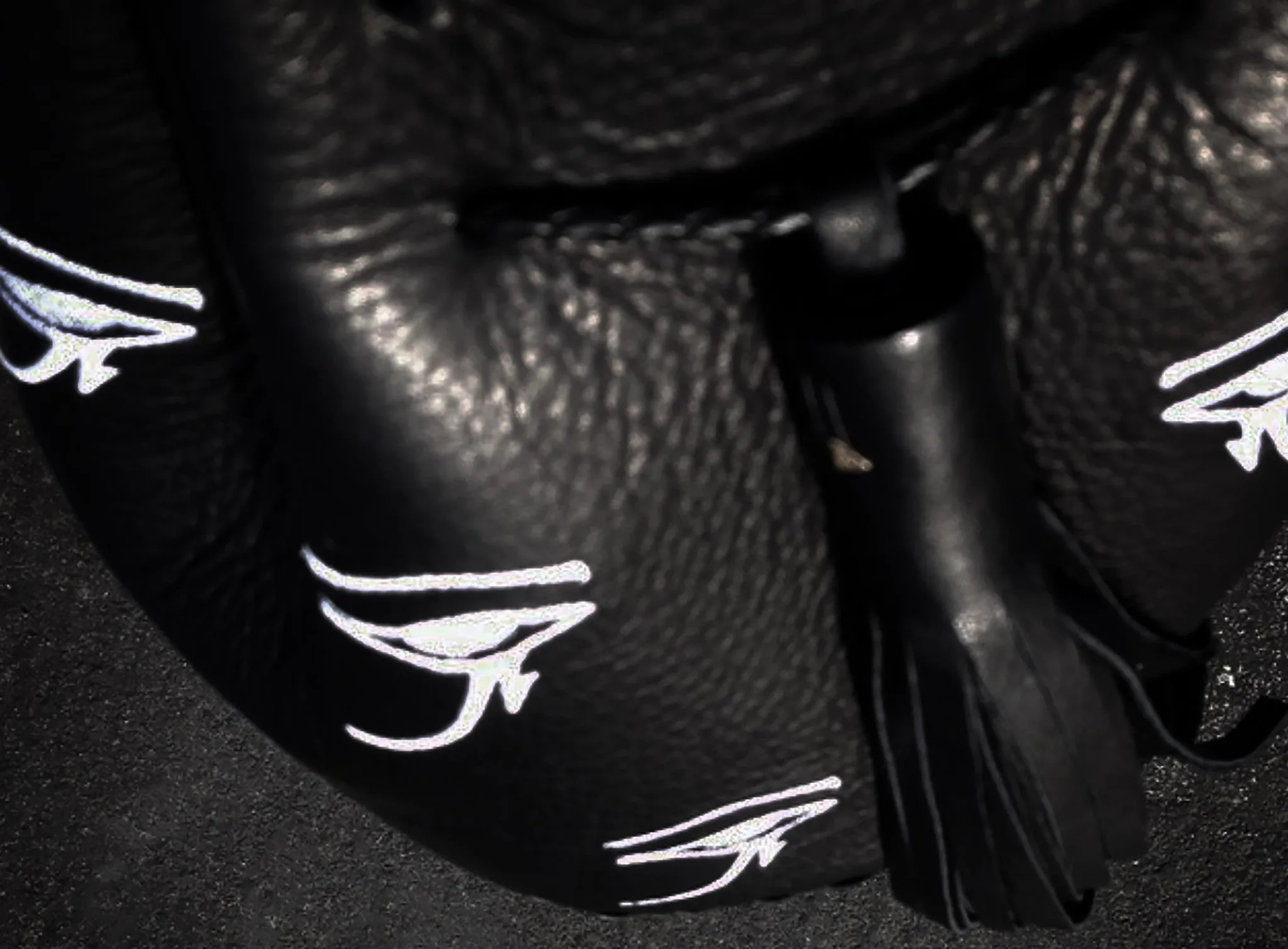 Whipstitch Embroidered Eye of Horus Bullet Bag