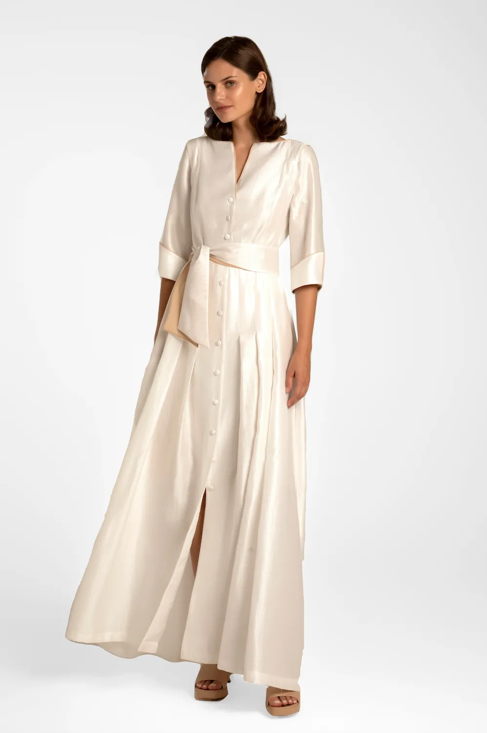 White Maxi Cosmos Gown