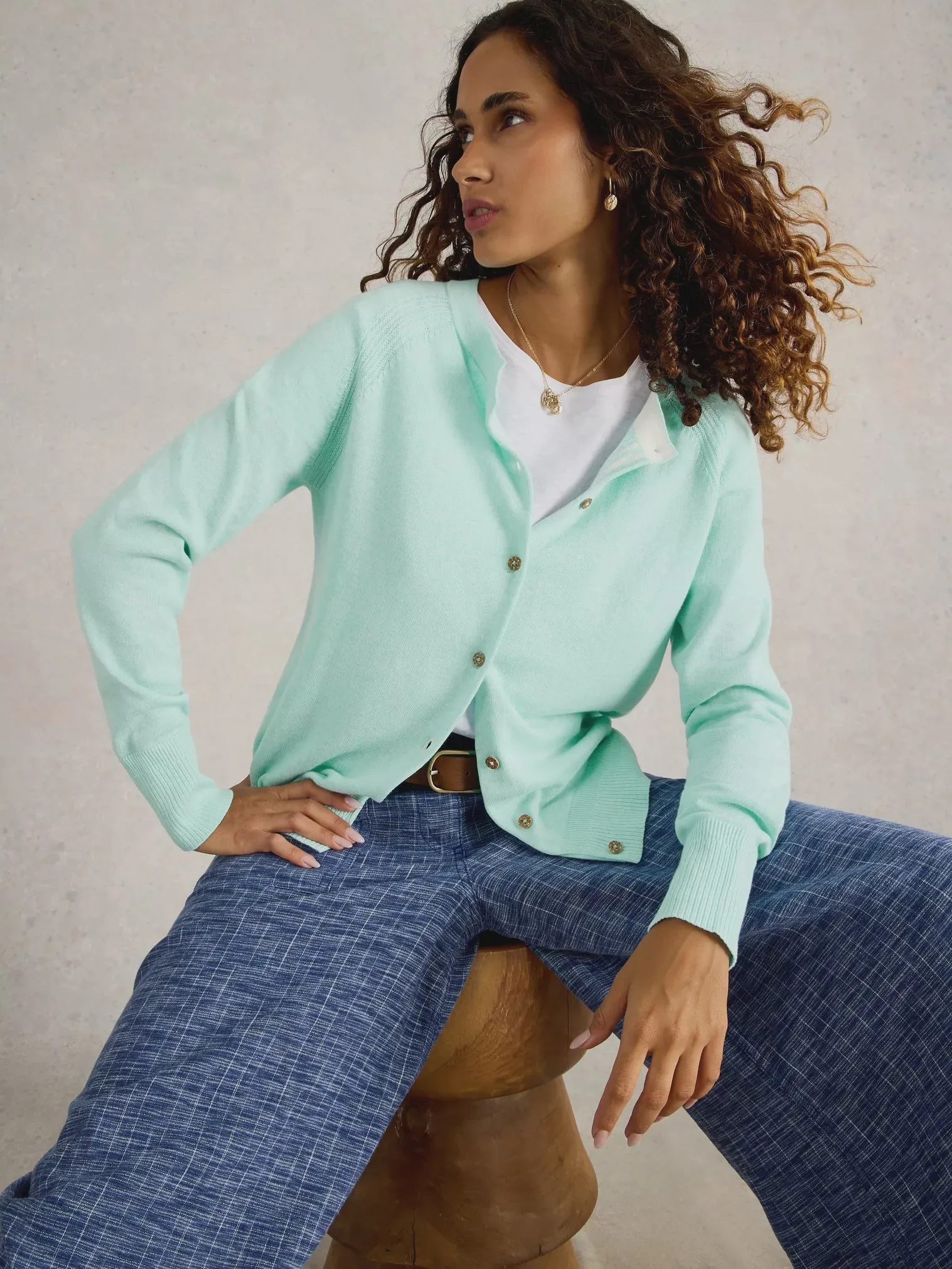 White Stuff Lulu Cardi Lgt Blue