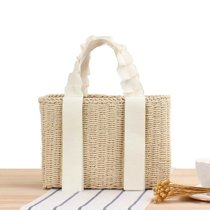Wholesale Straw Woven Bag Women Woven Handbag Summer Beach All-Match Paper Rope Woven Bag