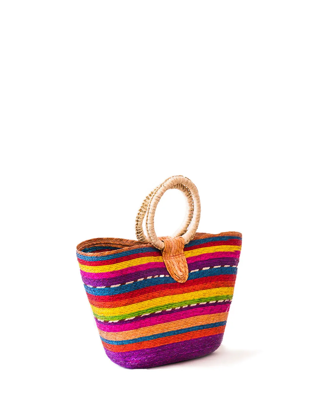 Wicker Tote - colorful