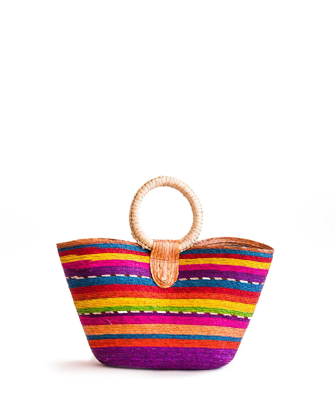 Wicker Tote - colorful