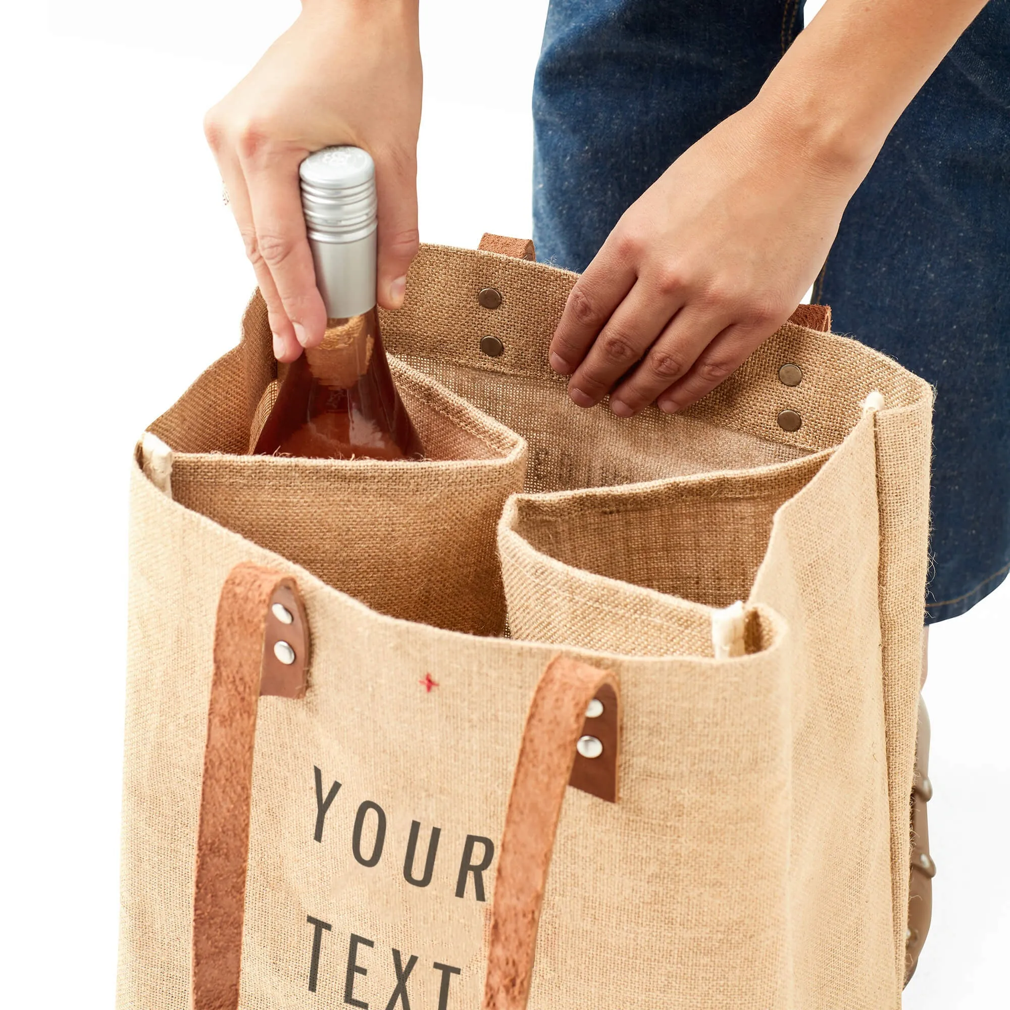 Wine Tote in Natural (033NA)