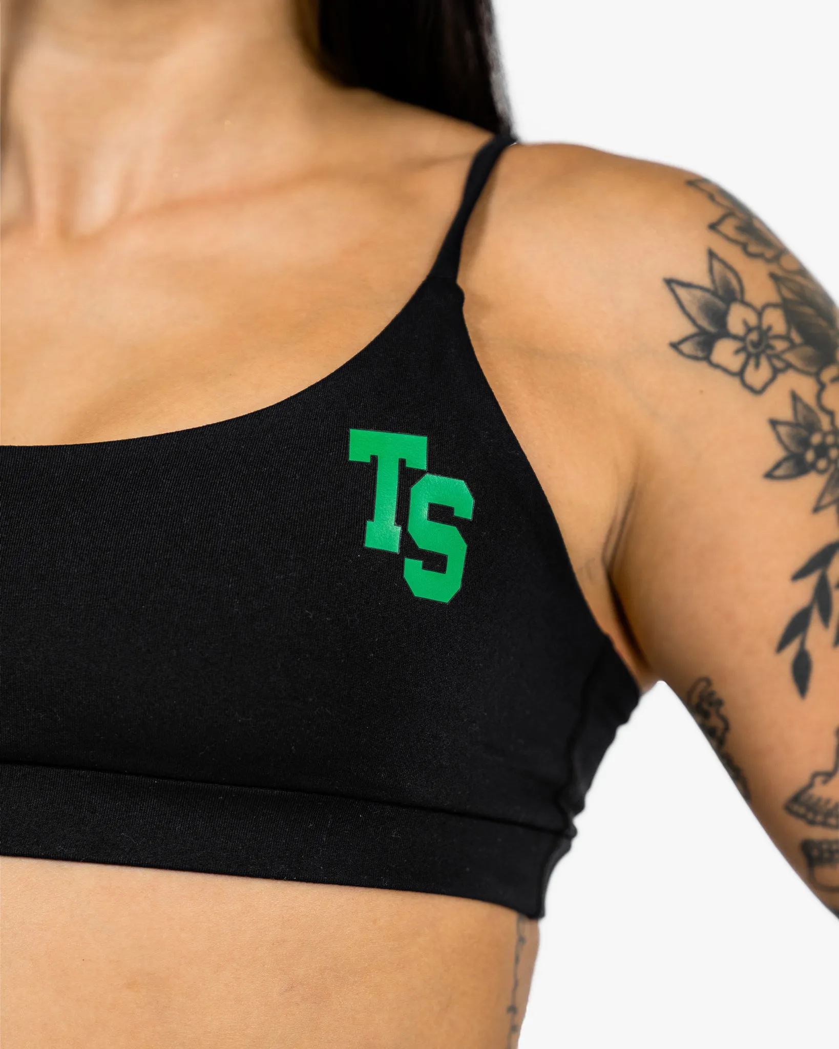 WKND Everyday Bra - Black w/ Green