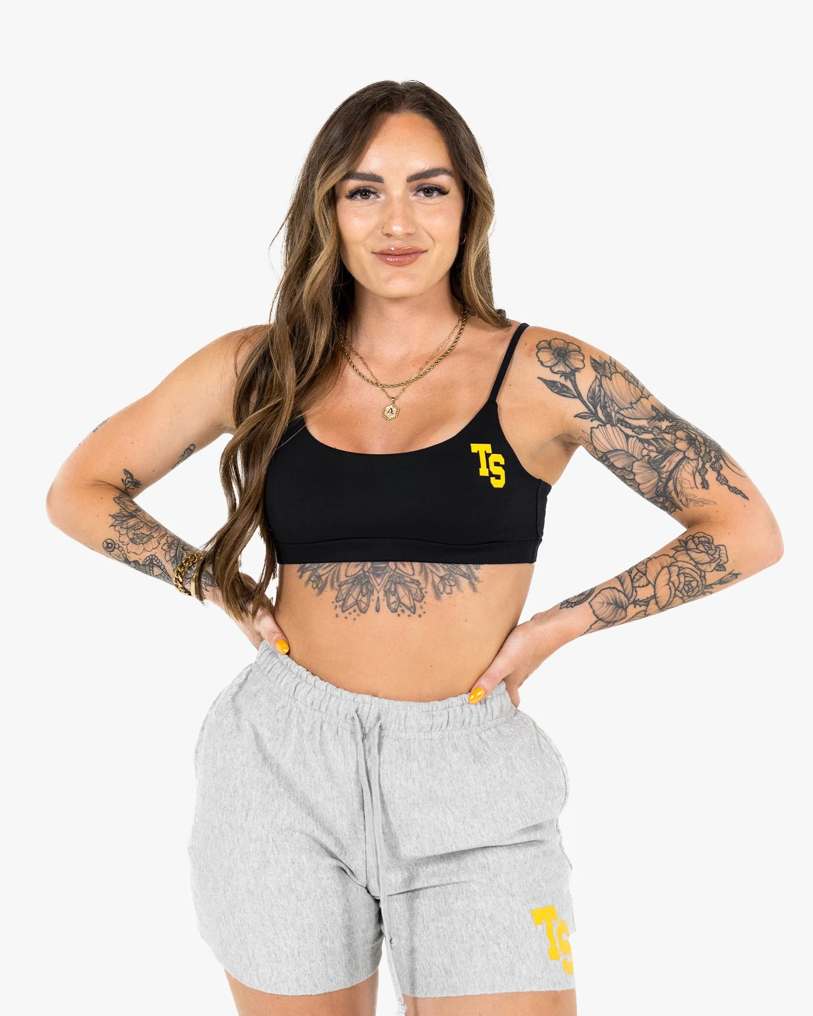 WKND Everyday Bra - Black w/ Yellow