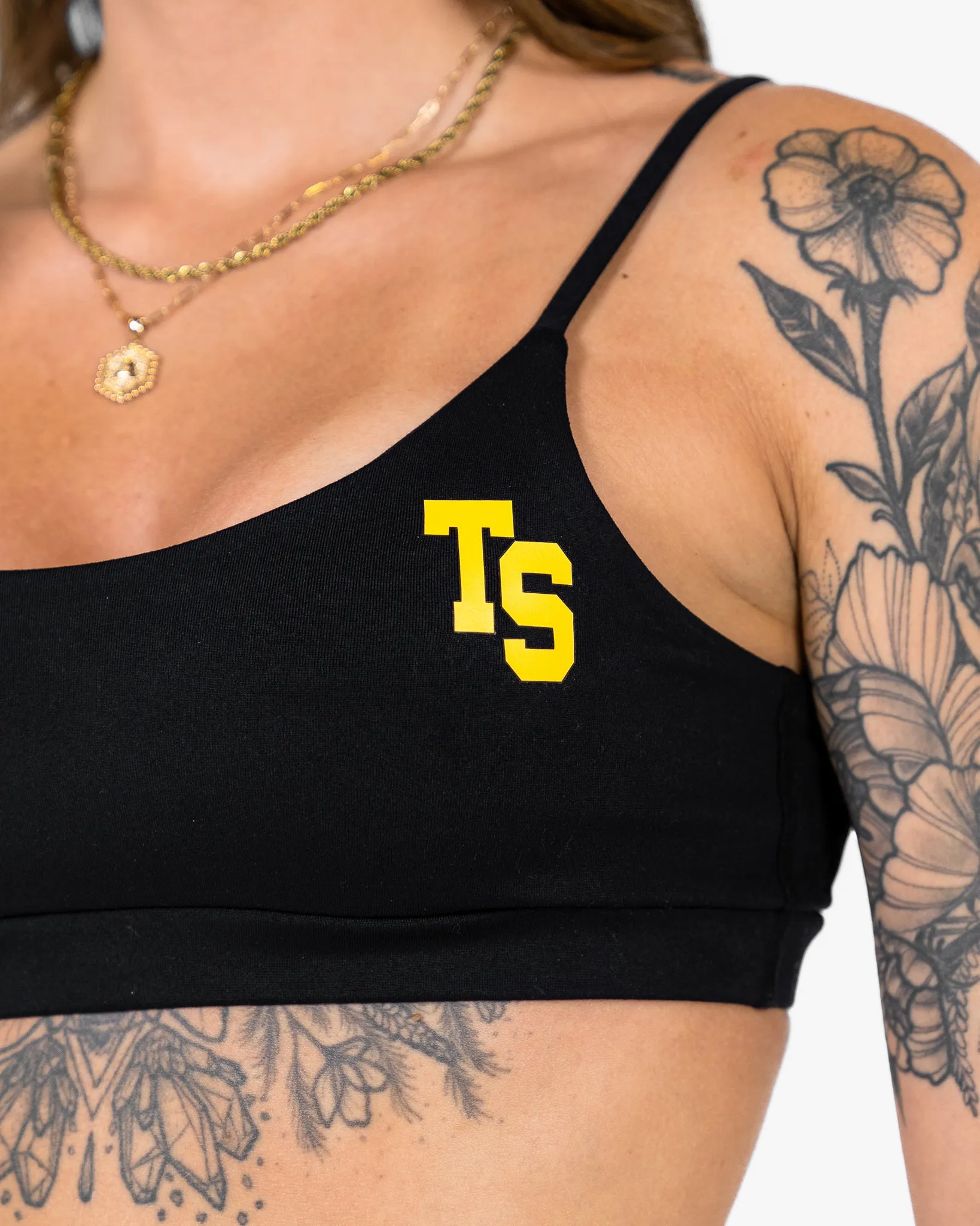 WKND Everyday Bra - Black w/ Yellow