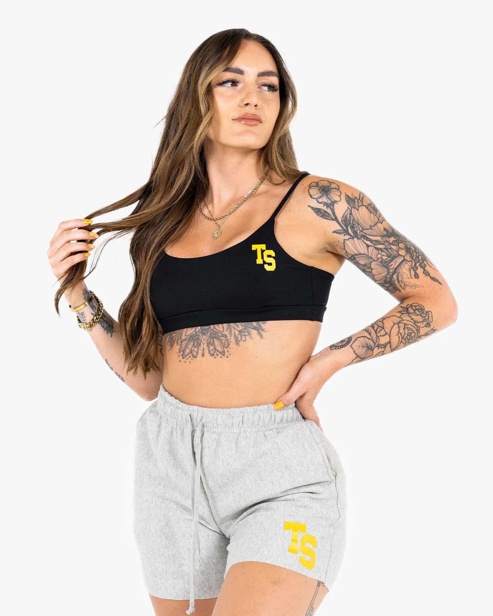 WKND Everyday Bra - Black w/ Yellow