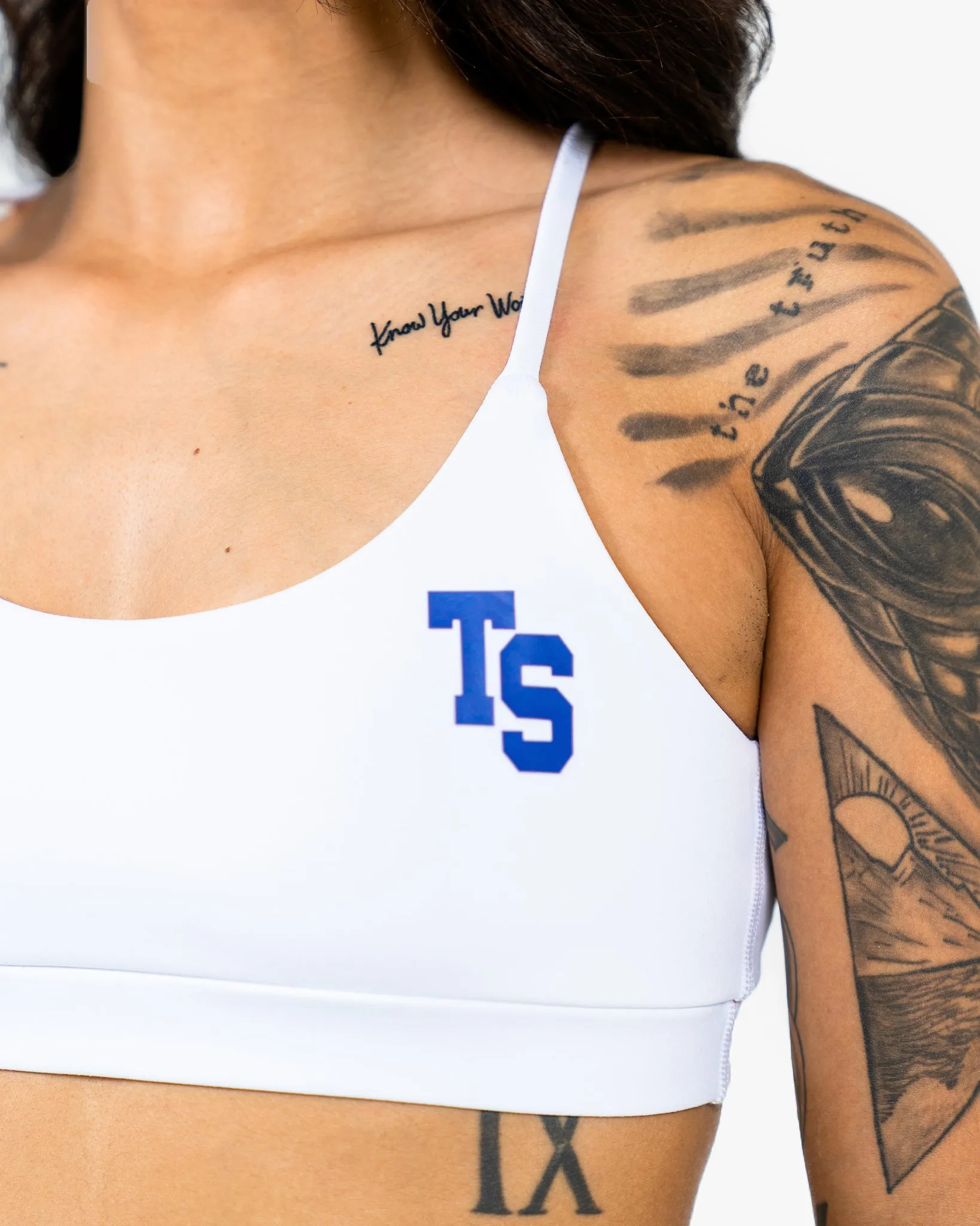 WKND Everyday Bra - White w/ Royal