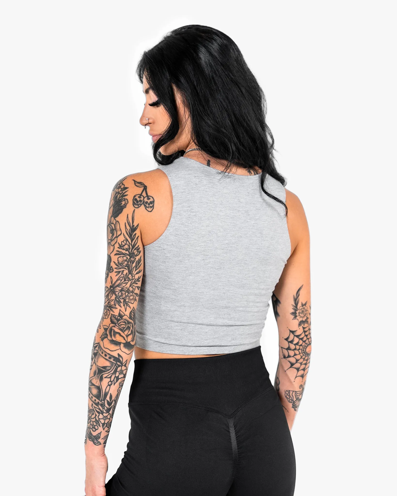 WKND Fitted Crop Tank - Grey