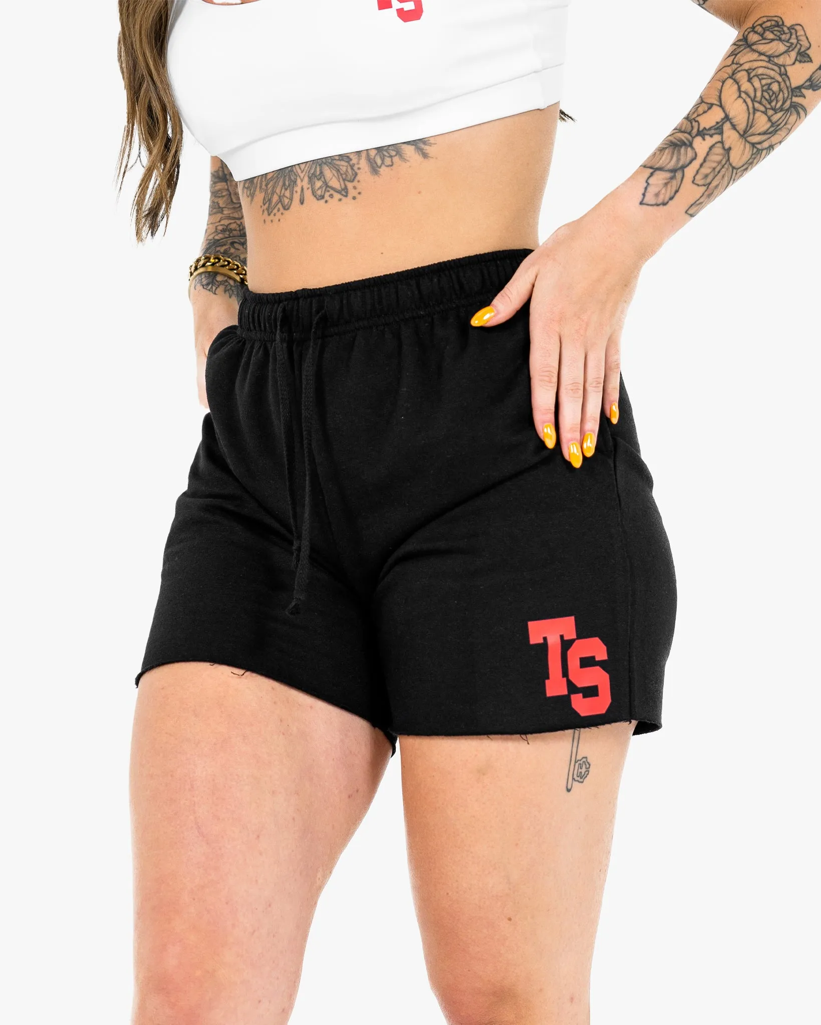 WKND Leisure Short - Black w/ Red