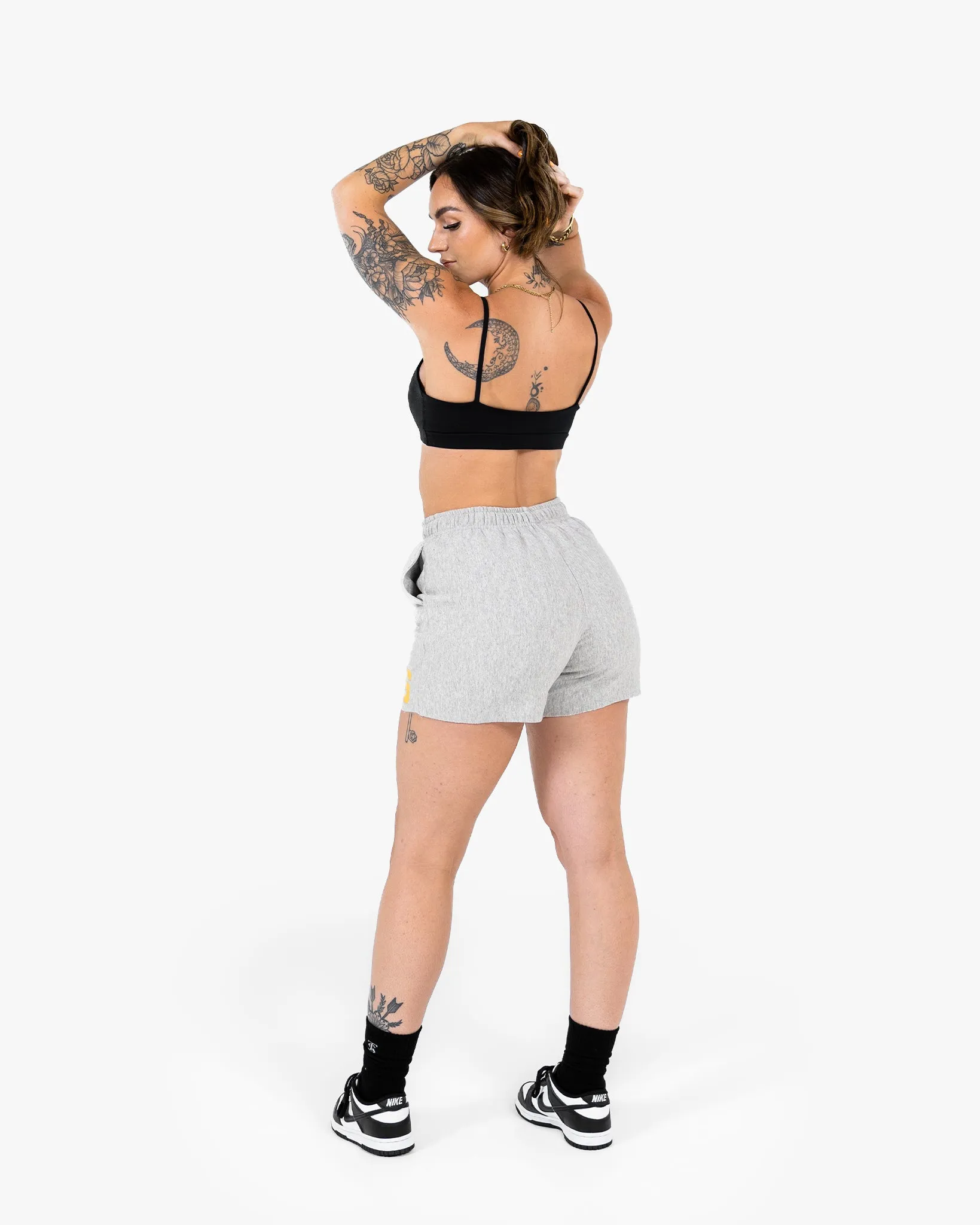 WKND Leisure Short - Heather Grey w/ Yellow