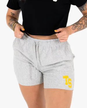 WKND Leisure Short - Heather Grey w/ Yellow