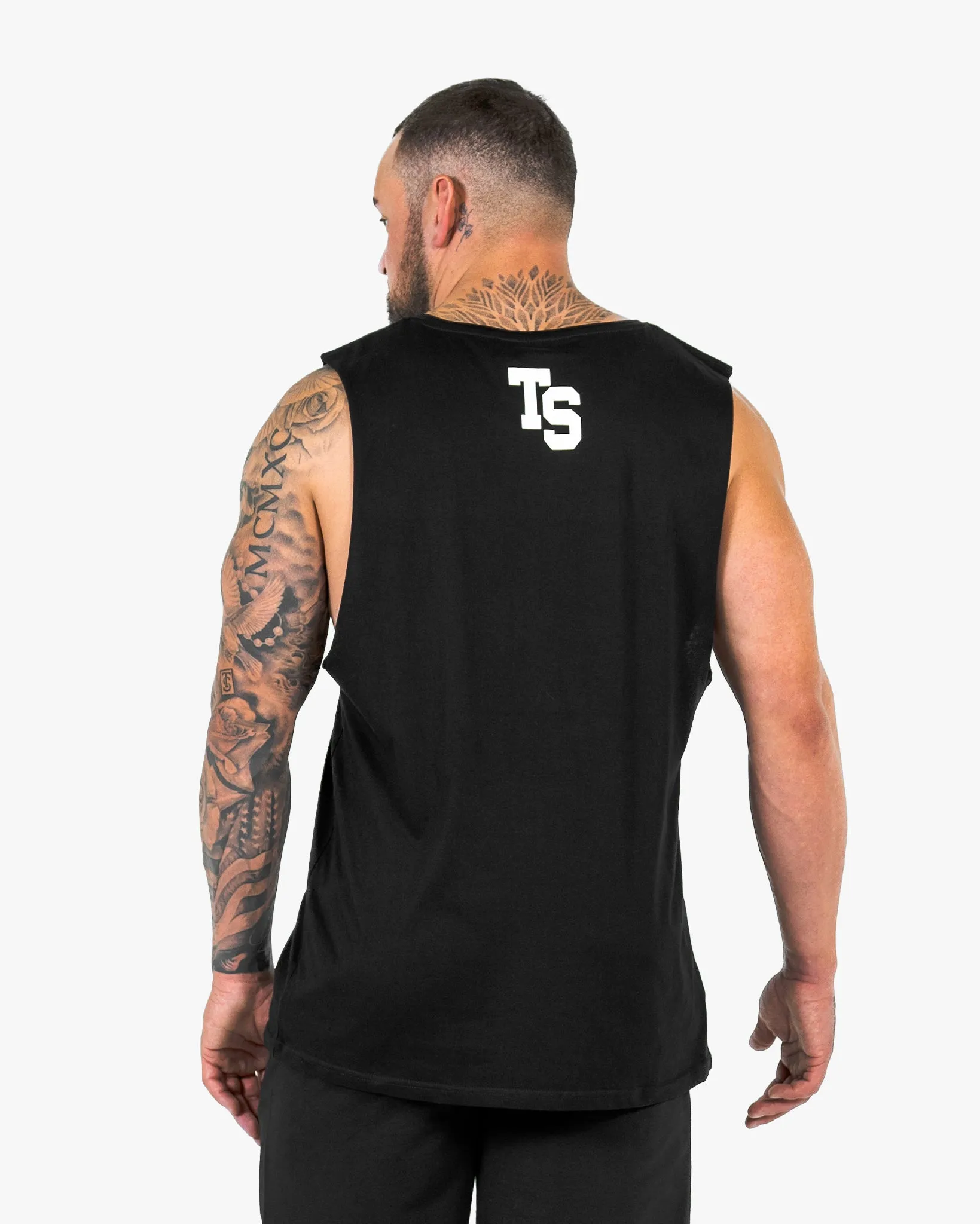 WKND Relaxed Tank - Black w/ White