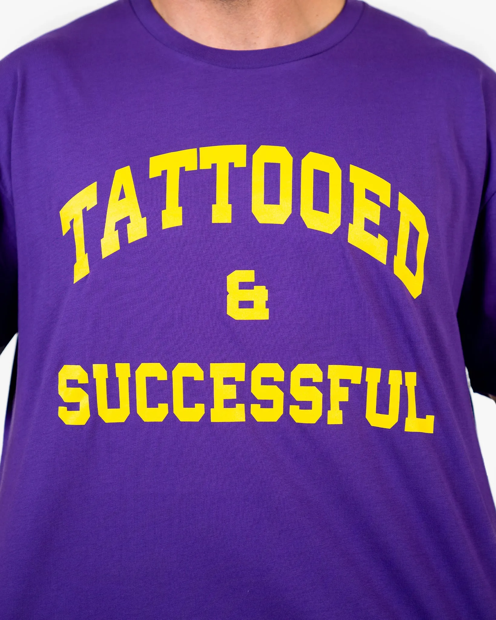 WKND Staple Tee - Purple w/ Yellow