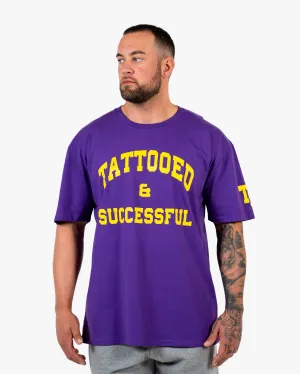 WKND Staple Tee - Purple w/ Yellow
