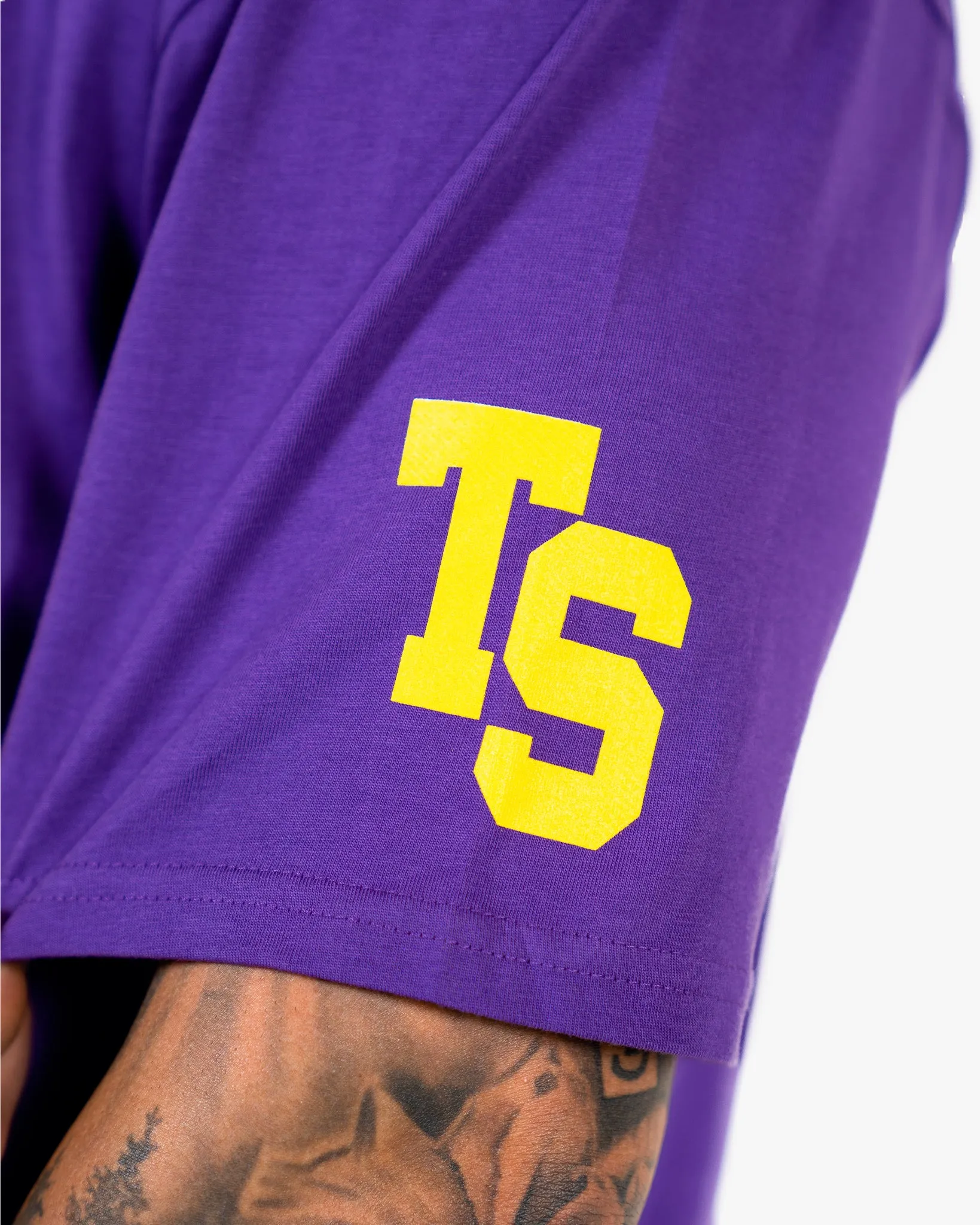 WKND Staple Tee - Purple w/ Yellow