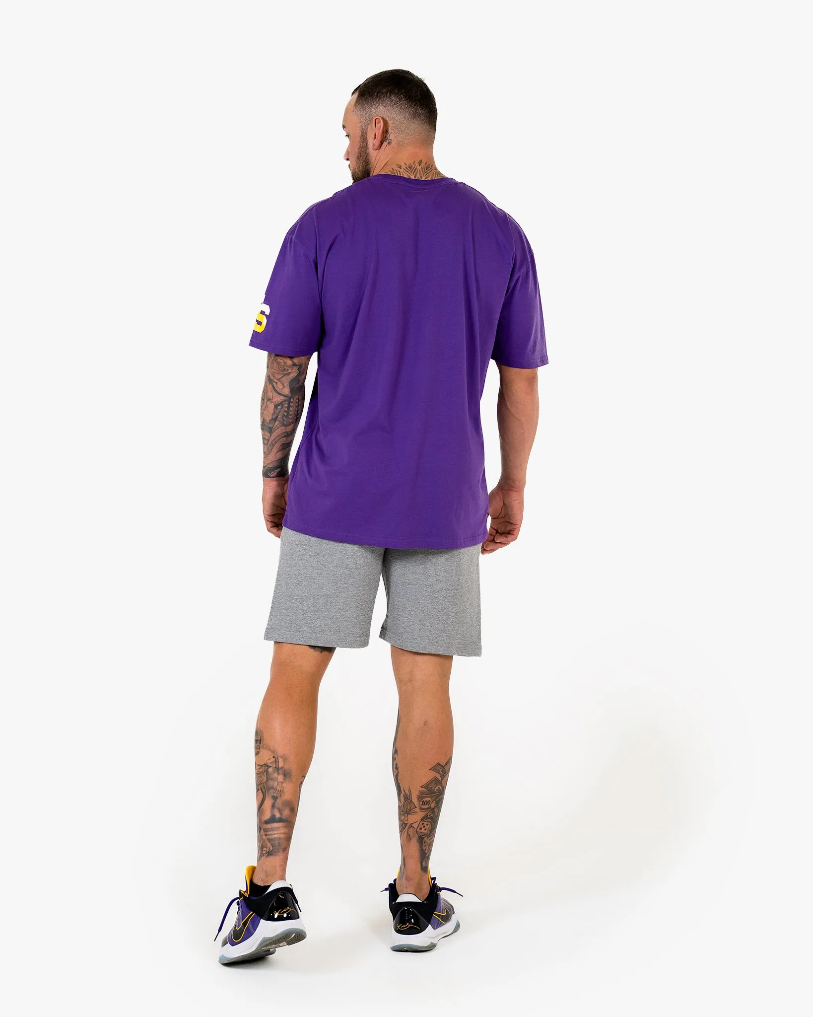 WKND Staple Tee - Purple w/ Yellow