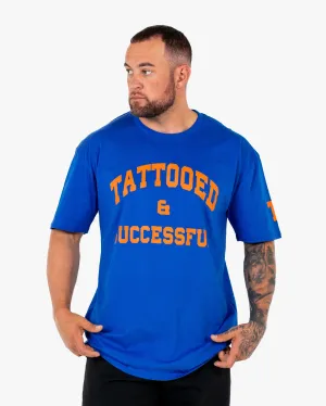 WKND Staple Tee - Royal w/ Orange
