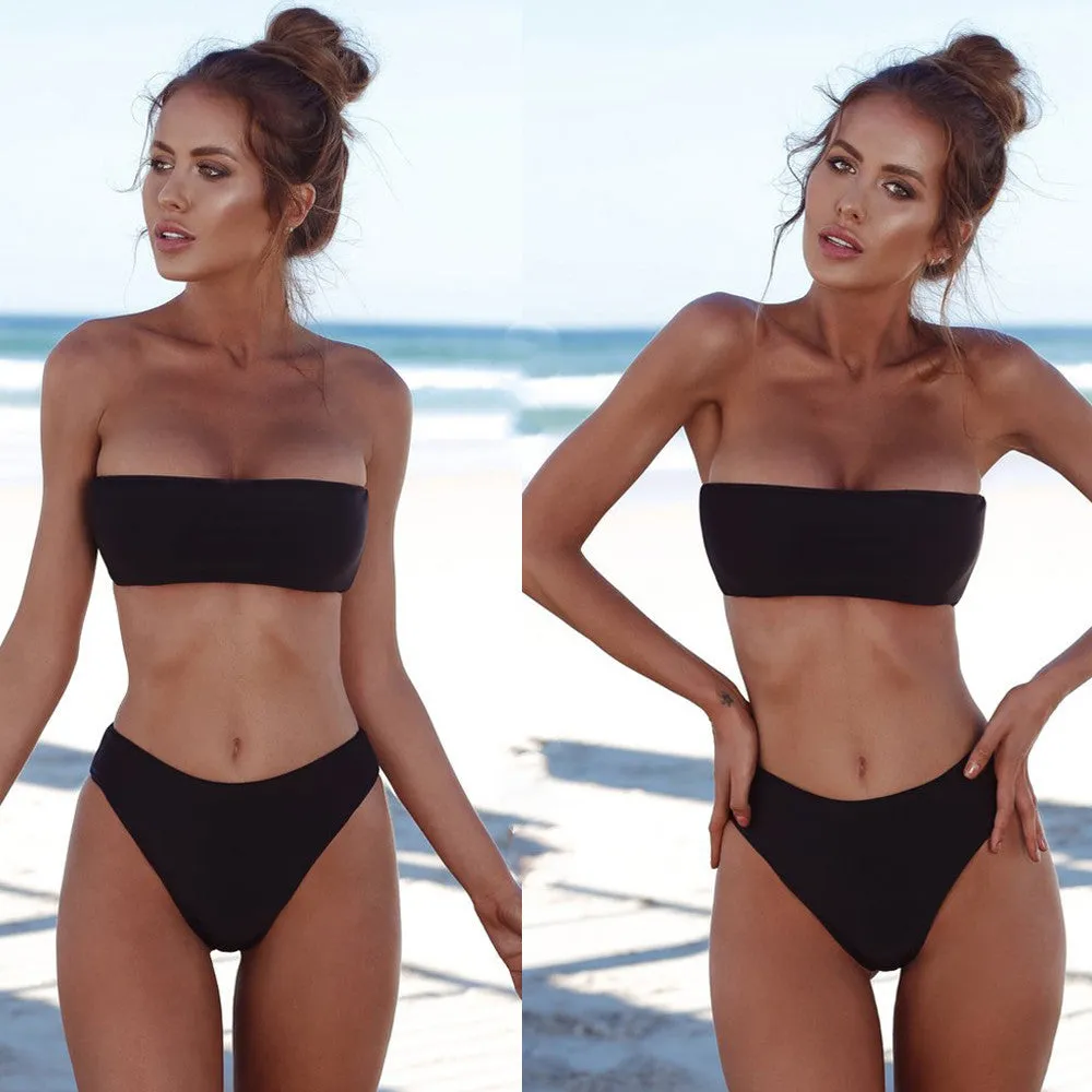 Women Bandeau Bandage Bikini Set | Push-Up Brazilian Hot Sexy Swimsuit