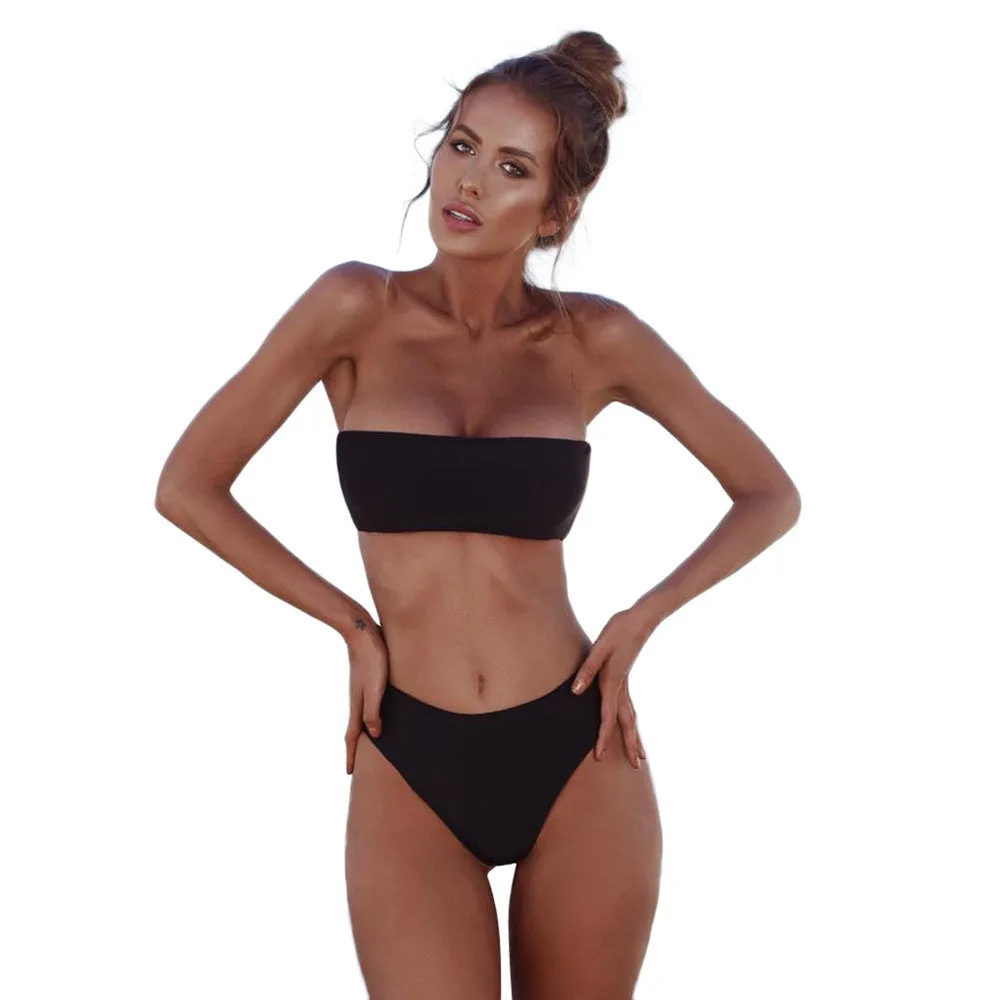 Women Bandeau Bandage Bikini Set | Push-Up Brazilian Hot Sexy Swimsuit